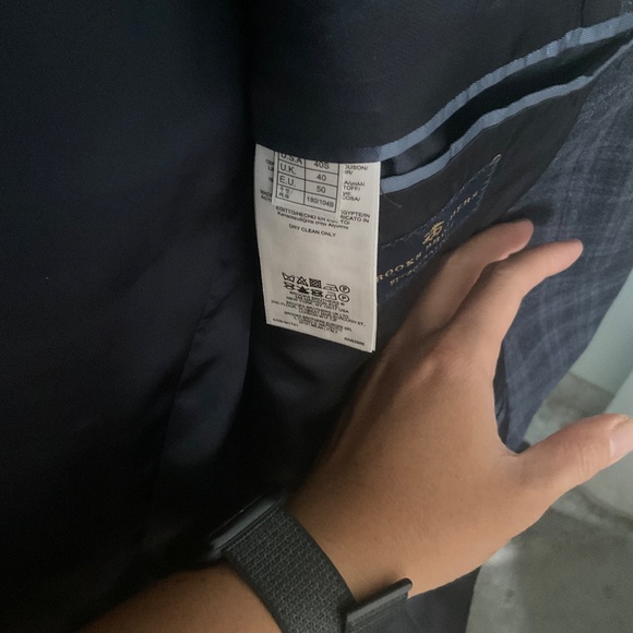 Men’s Brooks brothers Fitzgerald fit 40s navy plaid blazer - Picture 4 of 5